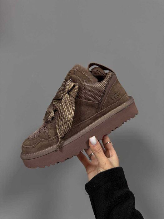 Угги UGG Lowmel Sneakers Coffee / уггі Ловмель Снекерс коричневі замш