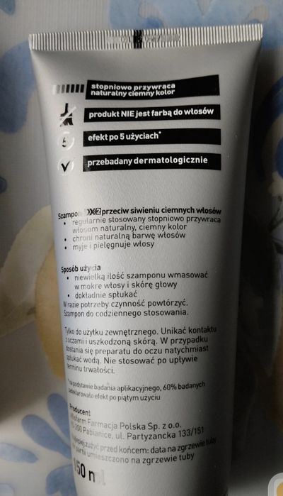 Szampon DX2 przeciw siwieniu ciemnych włosów