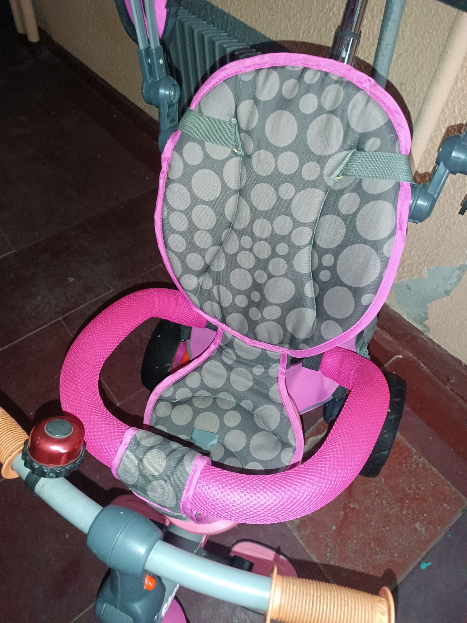 Велосипед детский 2 в 1 strolly compact розовый для девочки