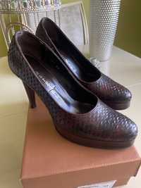 Туфли женские питоновые