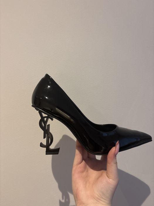 szpilki saint laurent paris 39 nowe czarne lakierowane