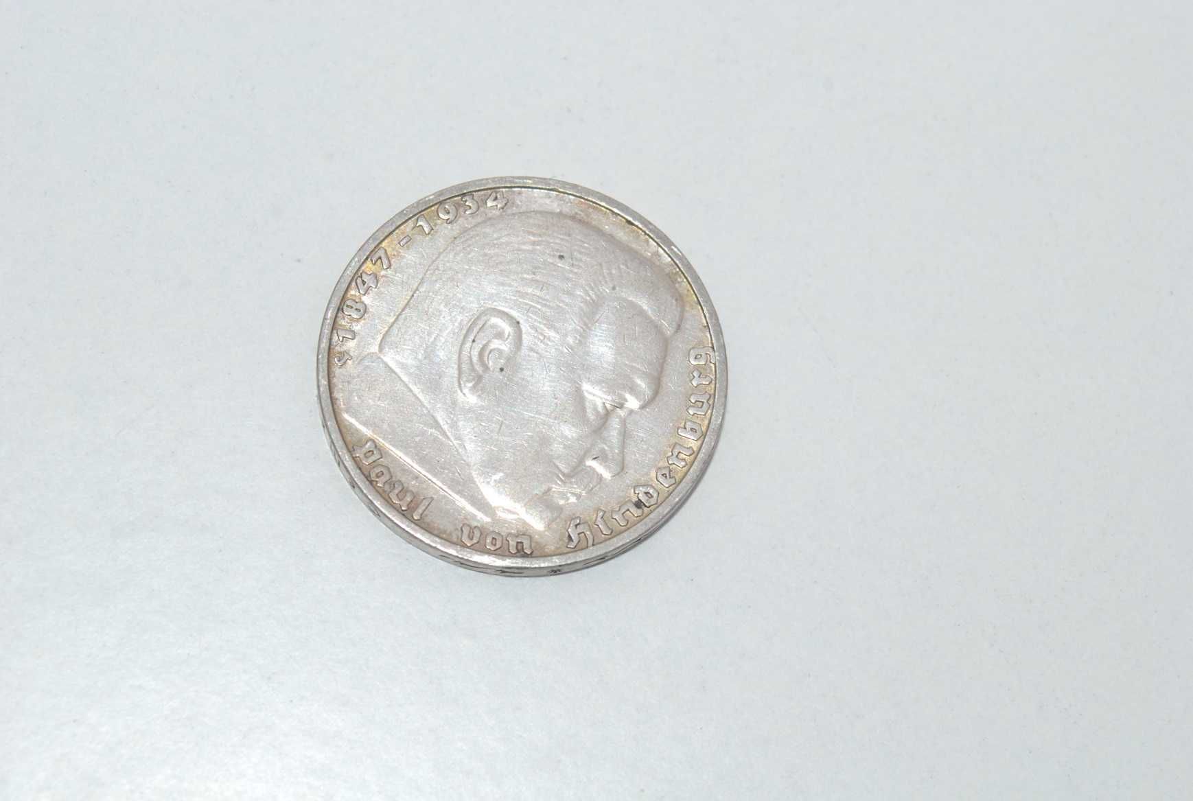 Stara moneta 5 marek 1936r III rzesza Niemcy antyk