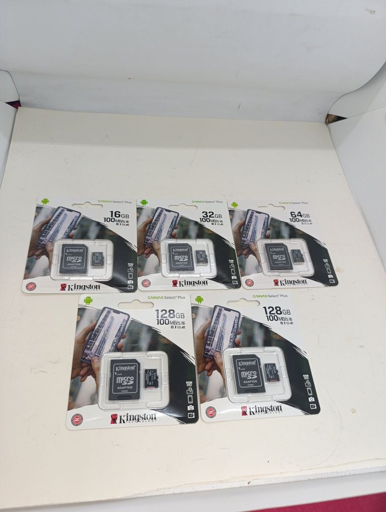 Карта пам'яті microSDXC Kingston Canvas Select Plus 16 32 64 128 Gb ГБ