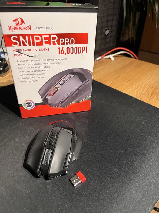 Redragon Sniper M801P-RGB 2.4 ghz Myszka gamingowa bezprzewodowa