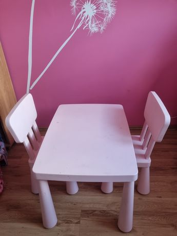 Stolik + 2 krzesełka IKEA model MAMMUT