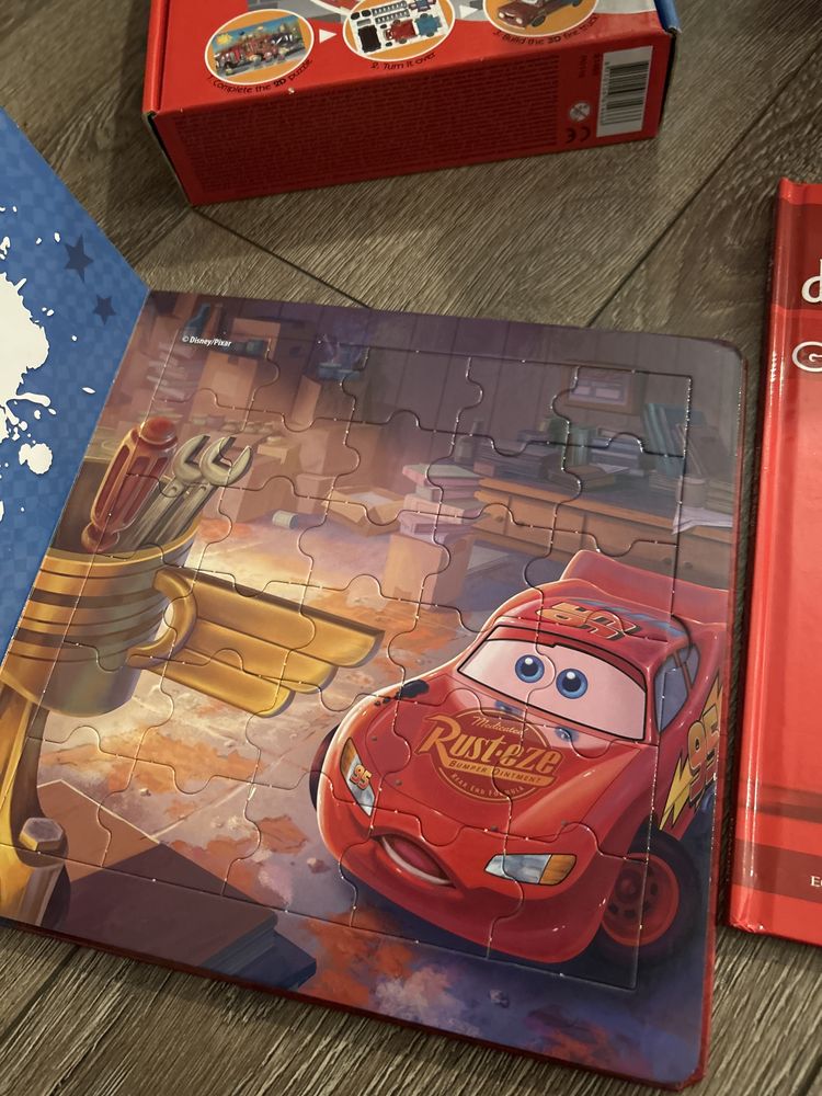 3 Puzzle i bajka McQueen, kosz na śmieci - dla chłopca