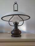 Lampa stołowa mosiężna, typu okrętowy