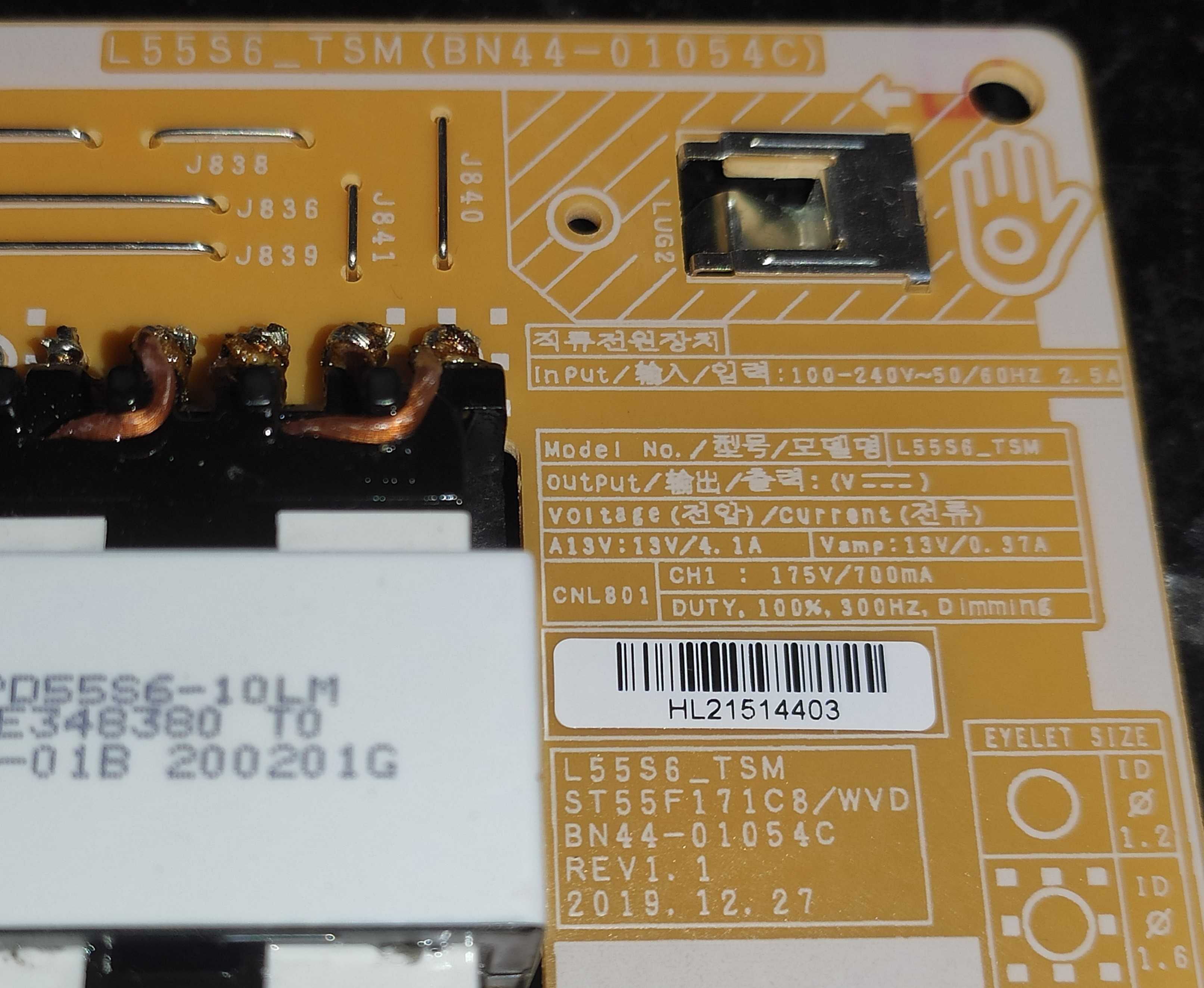 Tv Samsung UE58TU7105K peças