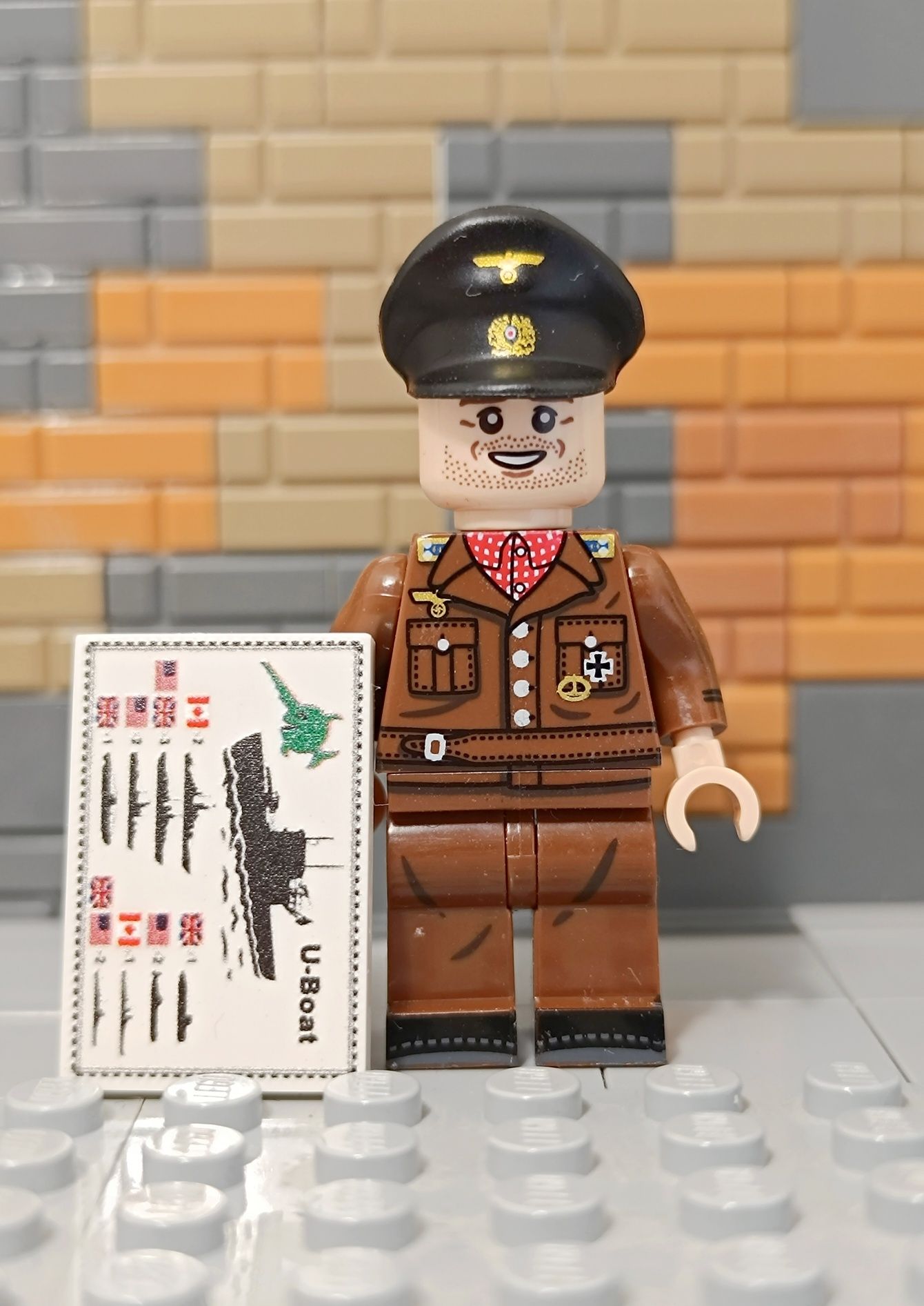 Minifigurka WW2 Niemiecki Oficer dowódca Uboot łodzi podwodnej klocki