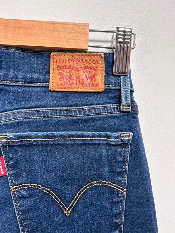 Levi's 710 Super Skinny W26 L30 granatowe damskie jeansy elastyczne