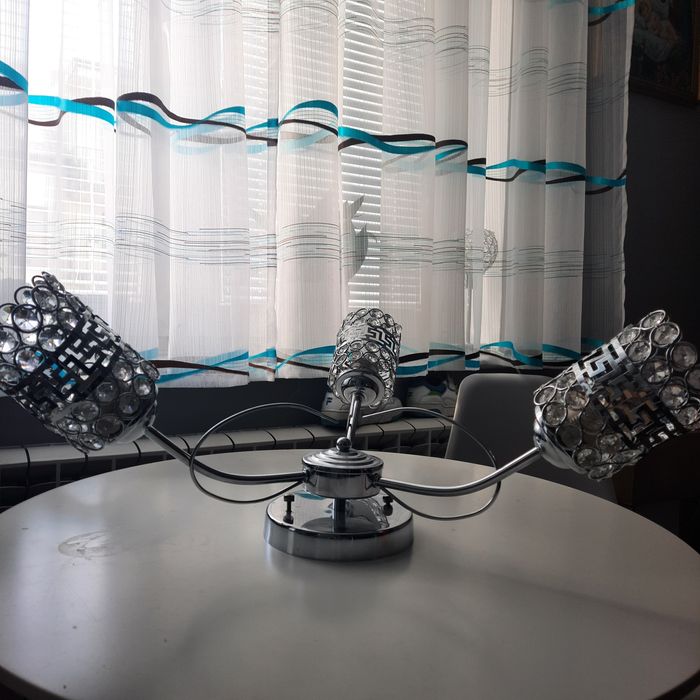 Lampa wisząca srebrna