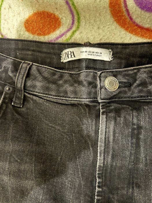 Flared jeans preta zara