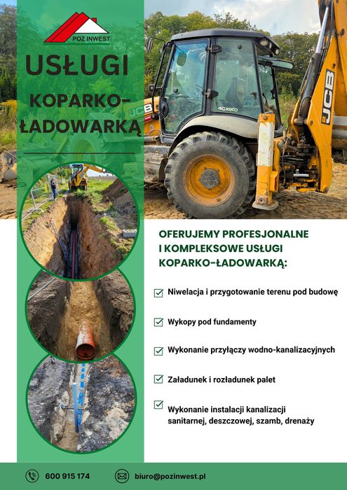 Profesjonalne i kompleksowe usługi koparko-ładowarką