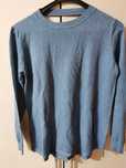 Sweter sweterek cienki damski M/L 38/40 niebieski paski na plecach