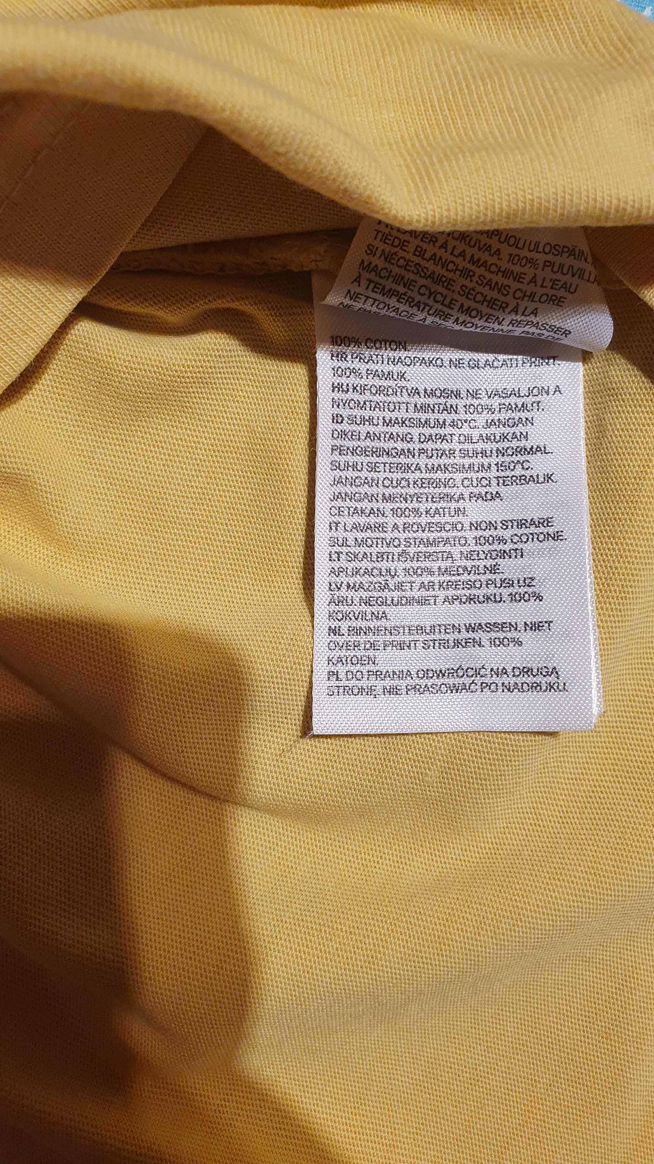 Koszulka męska z długim rękawem z nadrukiem H&M roz. S