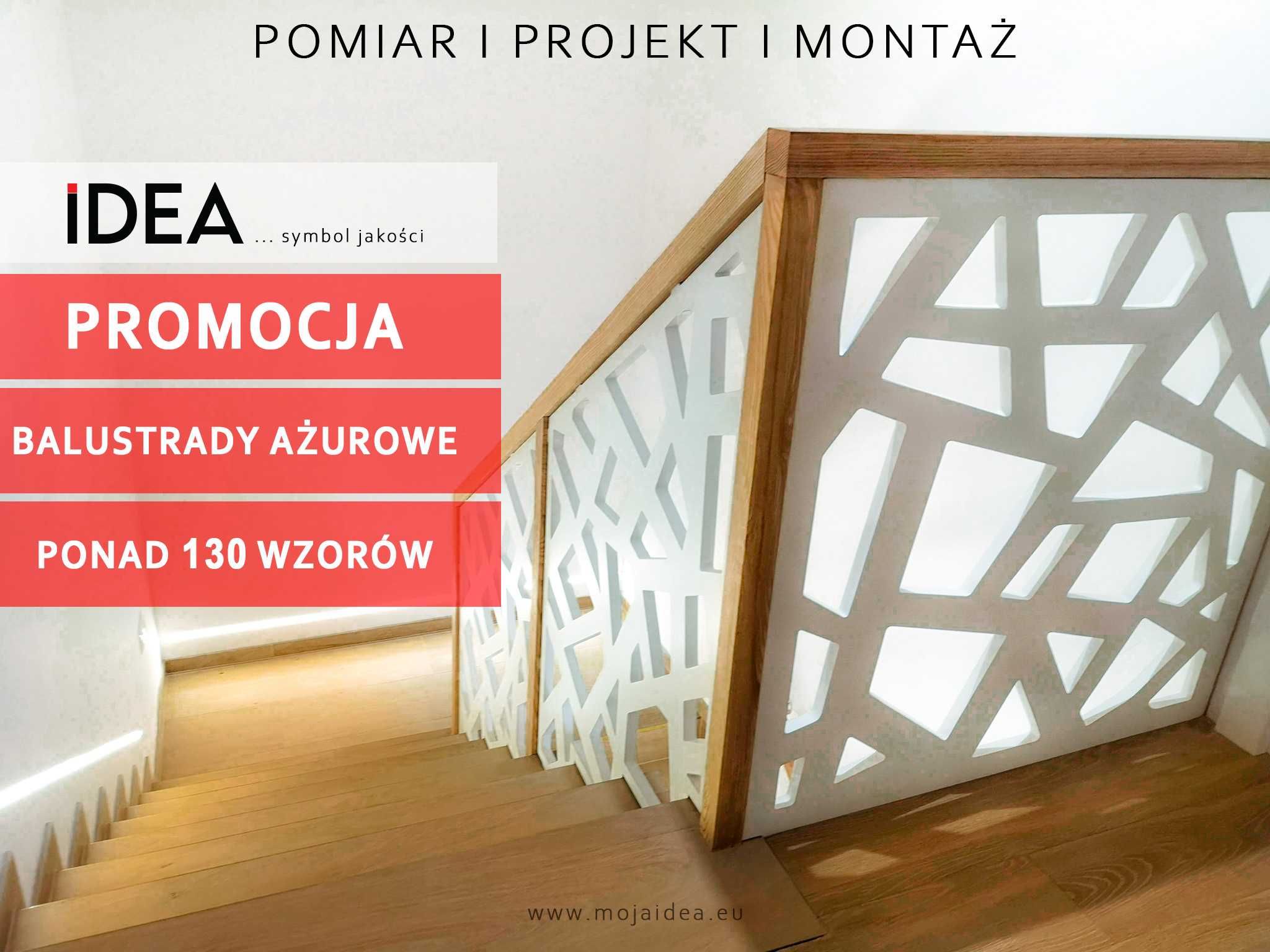 Nowoczesna balustrada ażurowa, SCHODY drewniane, projekt 3d, na wymiar