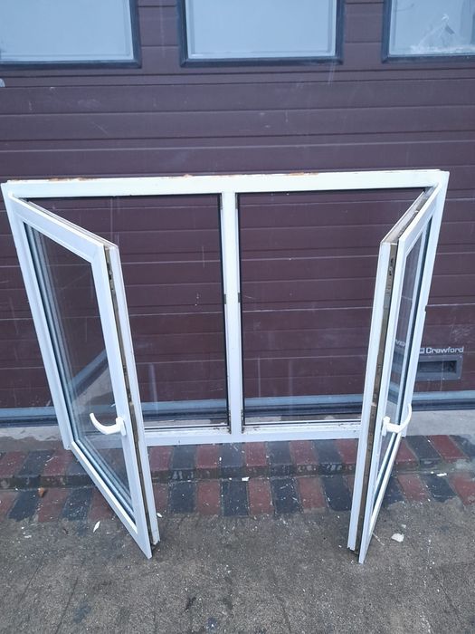Okna 157x120 pcv okno dwuskrzydłowe używane Niemieckie DOWÓZ CAŁY KRAJ