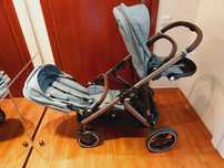 podwójny wózek spacerowy Cybex gazelle s koszyk Sky Blue TPE