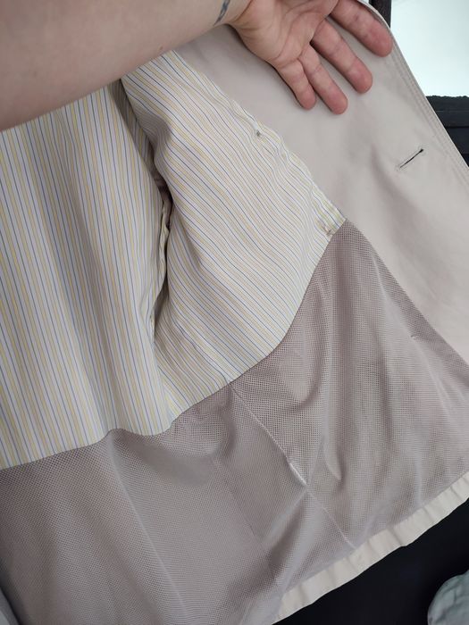 Zara beżowy mini płaszczyk lekka kurtka r.S