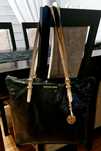 Torebka shopper miejska worek Michael Kors czarna zwierzęcy print duża