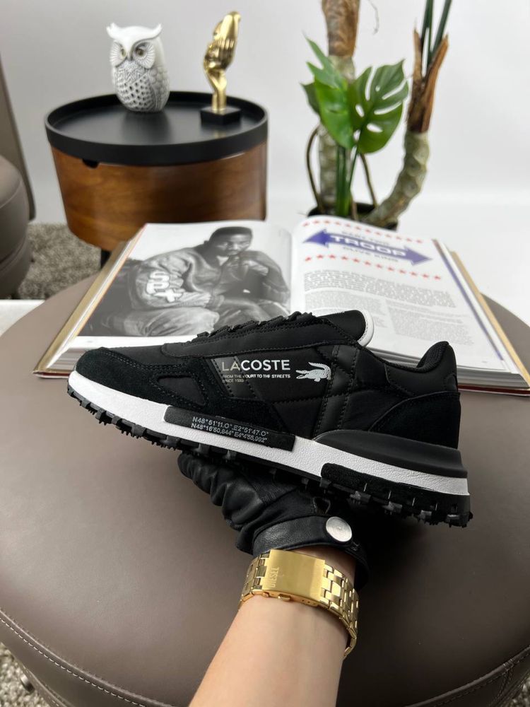 Чоловічі кросівки лакоста еліт актів Lacoste Elite Active Black White