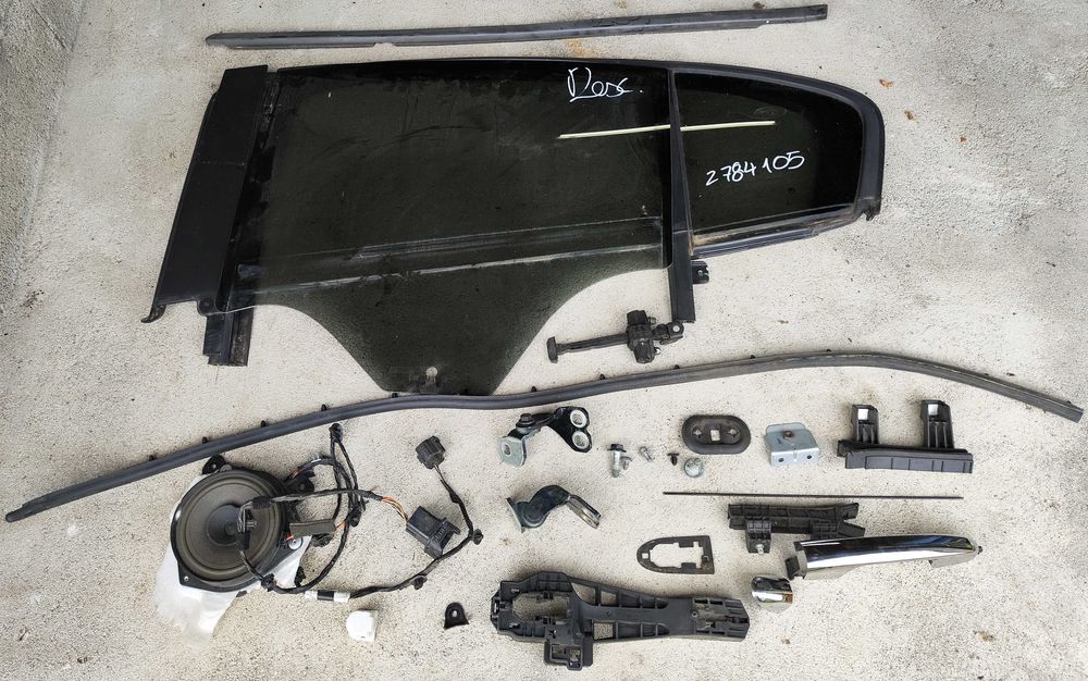 Vidros e borrachas porta traseira esquerda Fiat Tipo de 2015 a 2025