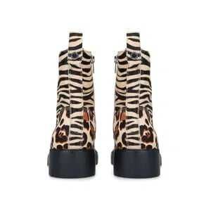 Steve Madden Grid trapery z Naturalnego Futra SKÓRA Animal Print