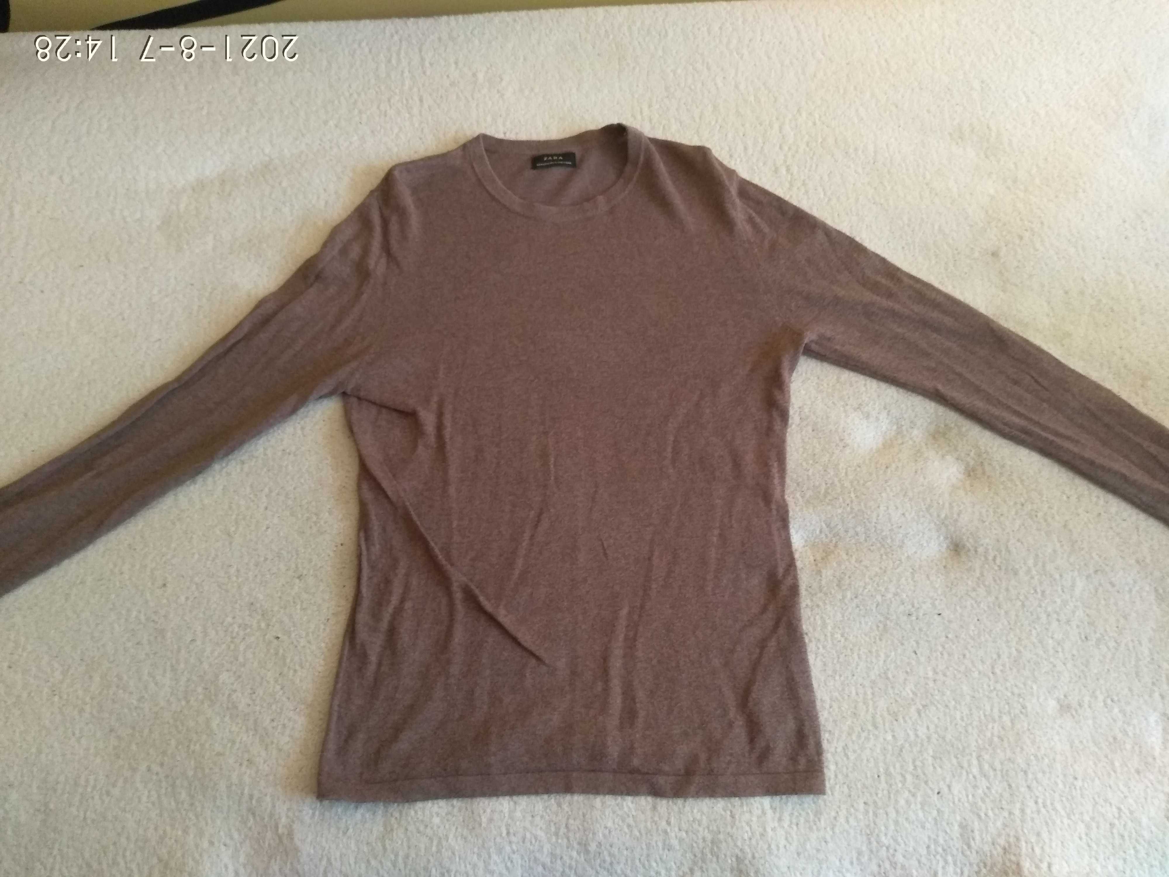 Sweter sweterek zara brązowy rozmiar 158-164 tanio