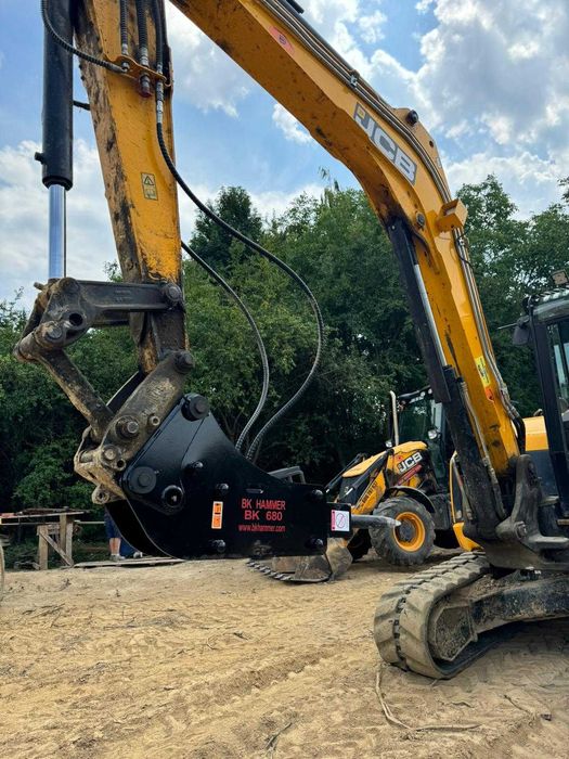 Młot hydrauliczny kucie betonu wyburzenia koparka koparko-ładowarka