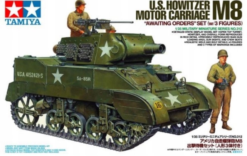 Model do sklejania czołg M8 Howitzer Motor Carriage 1:35 TAMIYA 35312
