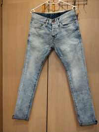 spodnie jeansowe meskie H&M z przetarciami slim fit