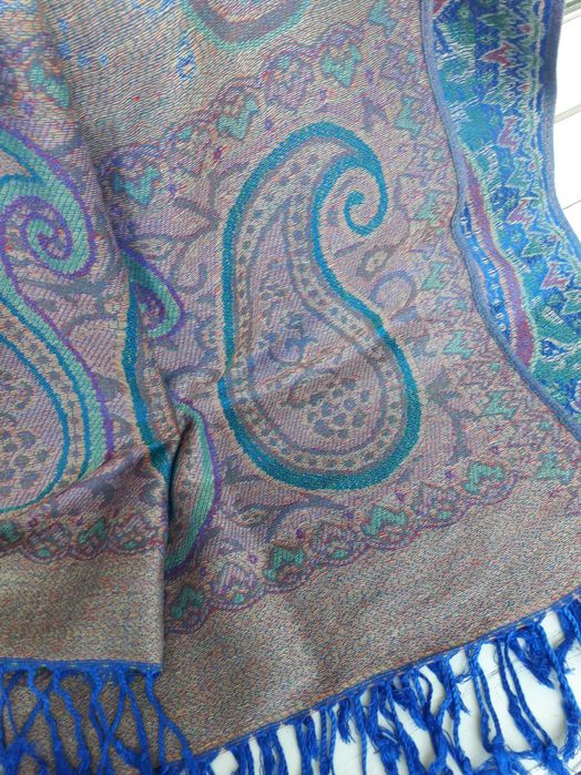 Szal Pashmina dwustronny, przepiękna kolorystyka