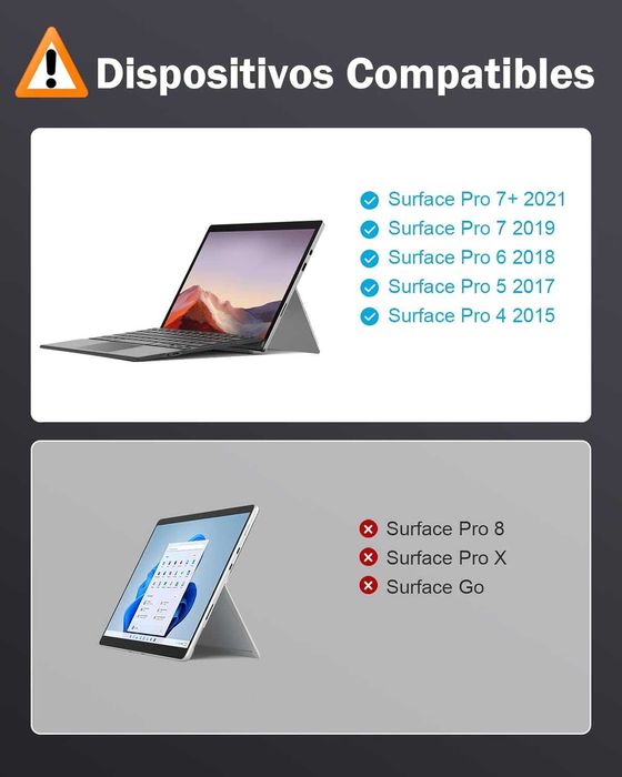 MoKo Klawiatura hiszpańska kompatybilna z Microsoft Surface Pro 7 Plus