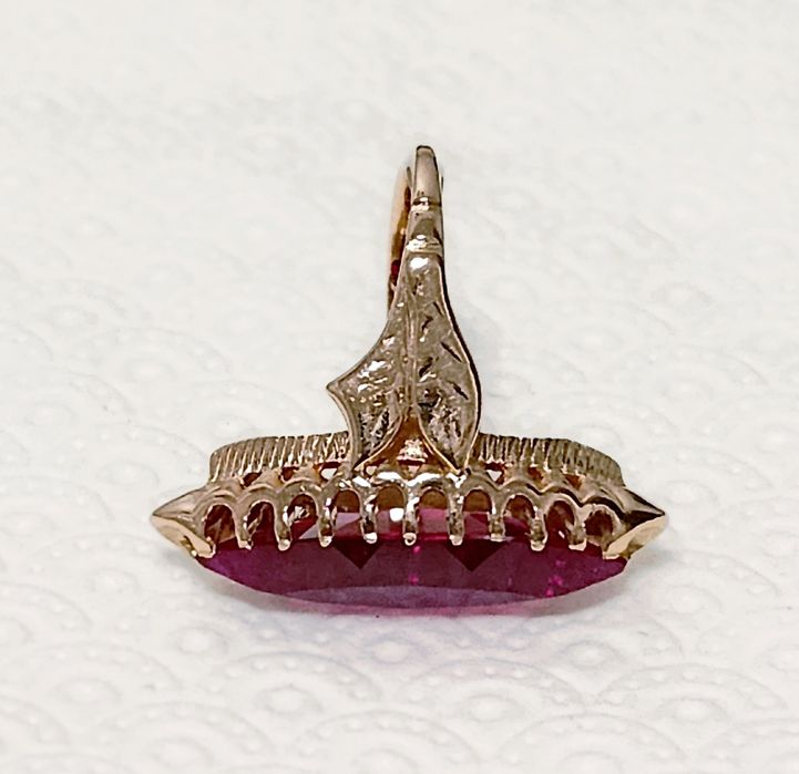 Золотое кольцо Маркиз с Рубином. 583 п. СССР