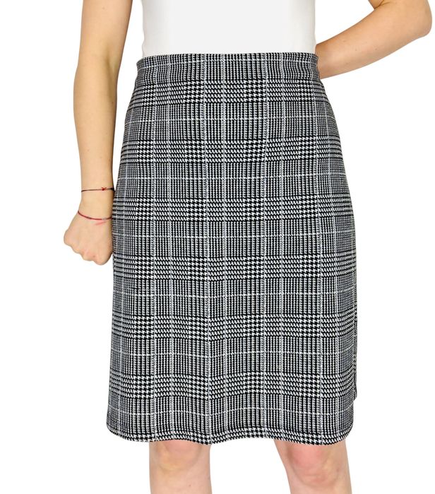 Spódnica czarno-biała w kratę XL 42 Marks&Spencer