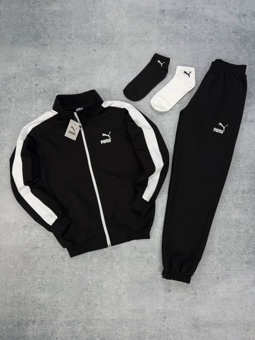 Зима.2 пари шкарпет.Костюм чоловічий теплий на флісі з лампаса . Пума