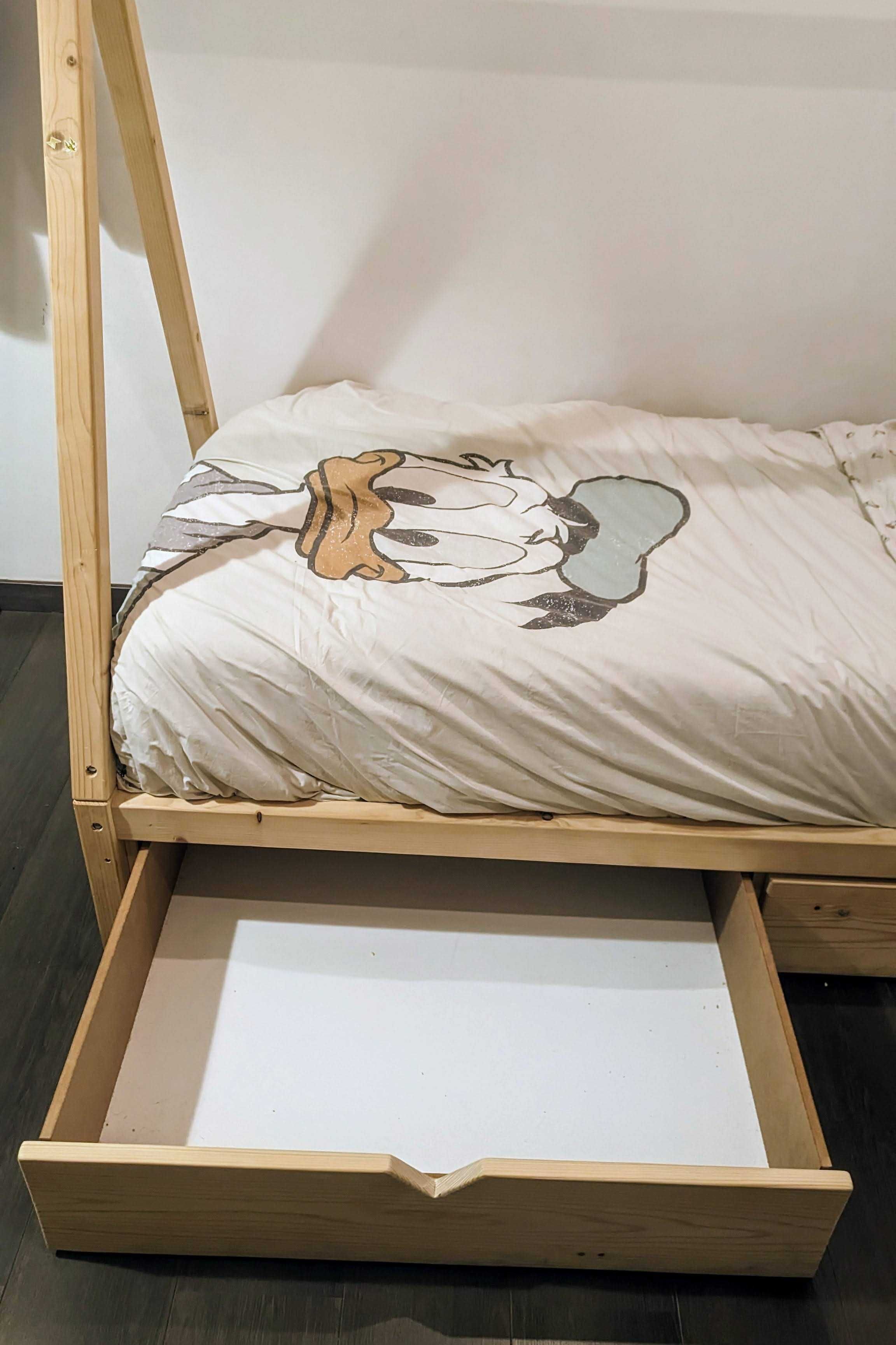 Cama montessori - modelo TIPI, com gavetas de arrumação - como NOVO