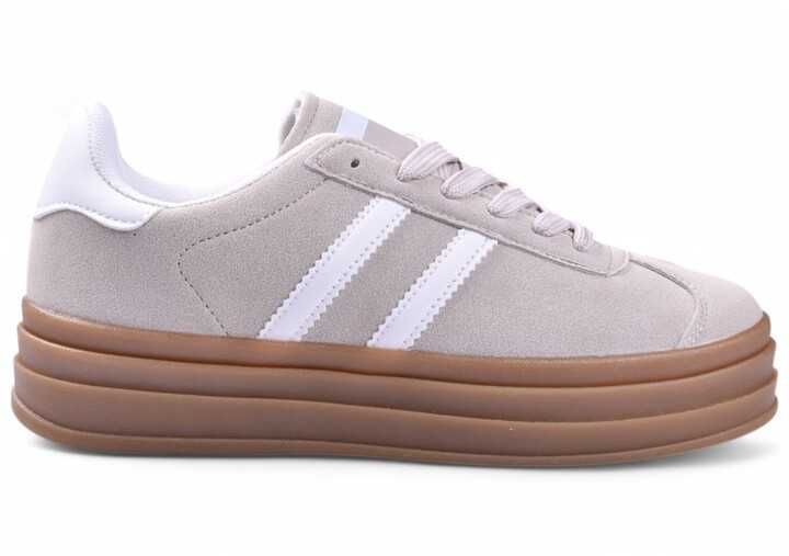 Buty Damskie Sportowe Sneakersy na platformie G Gazelee beżowe r.36