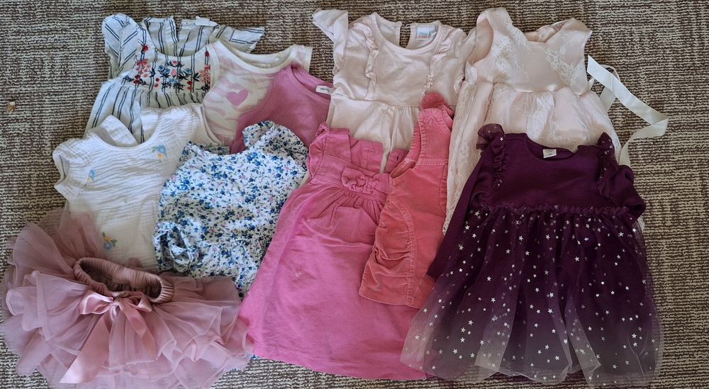 Paka ubrań dla dziewczynki rozmiar 74