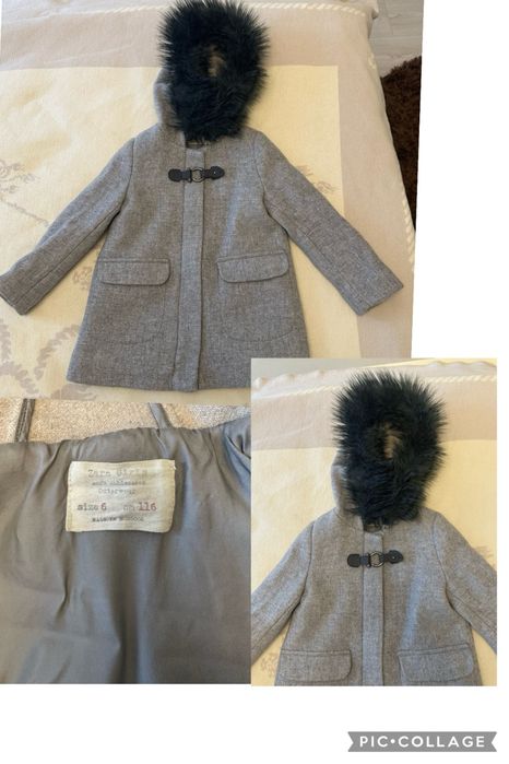 Пальто на дівчинку Zara, 4-5р