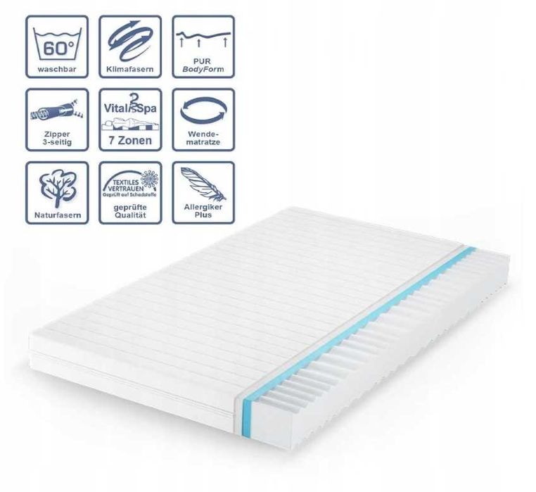 Vitalispa Materac z zimnej pianki 90 x 200 cm H2