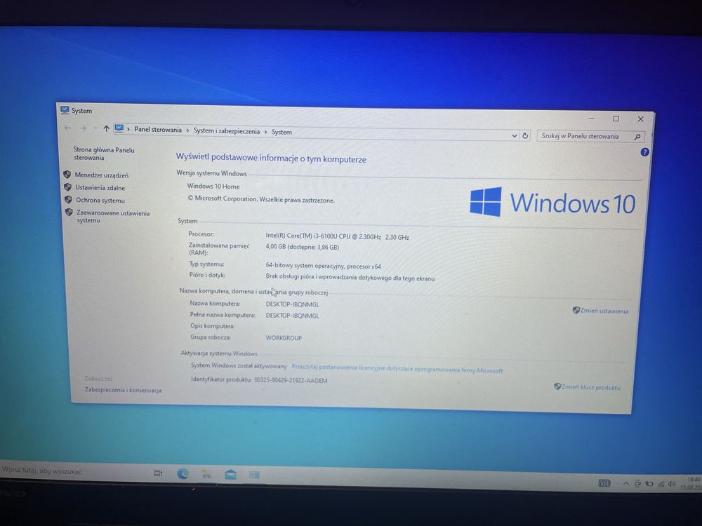 Laptop Lenovo B71-80 / intel core i3