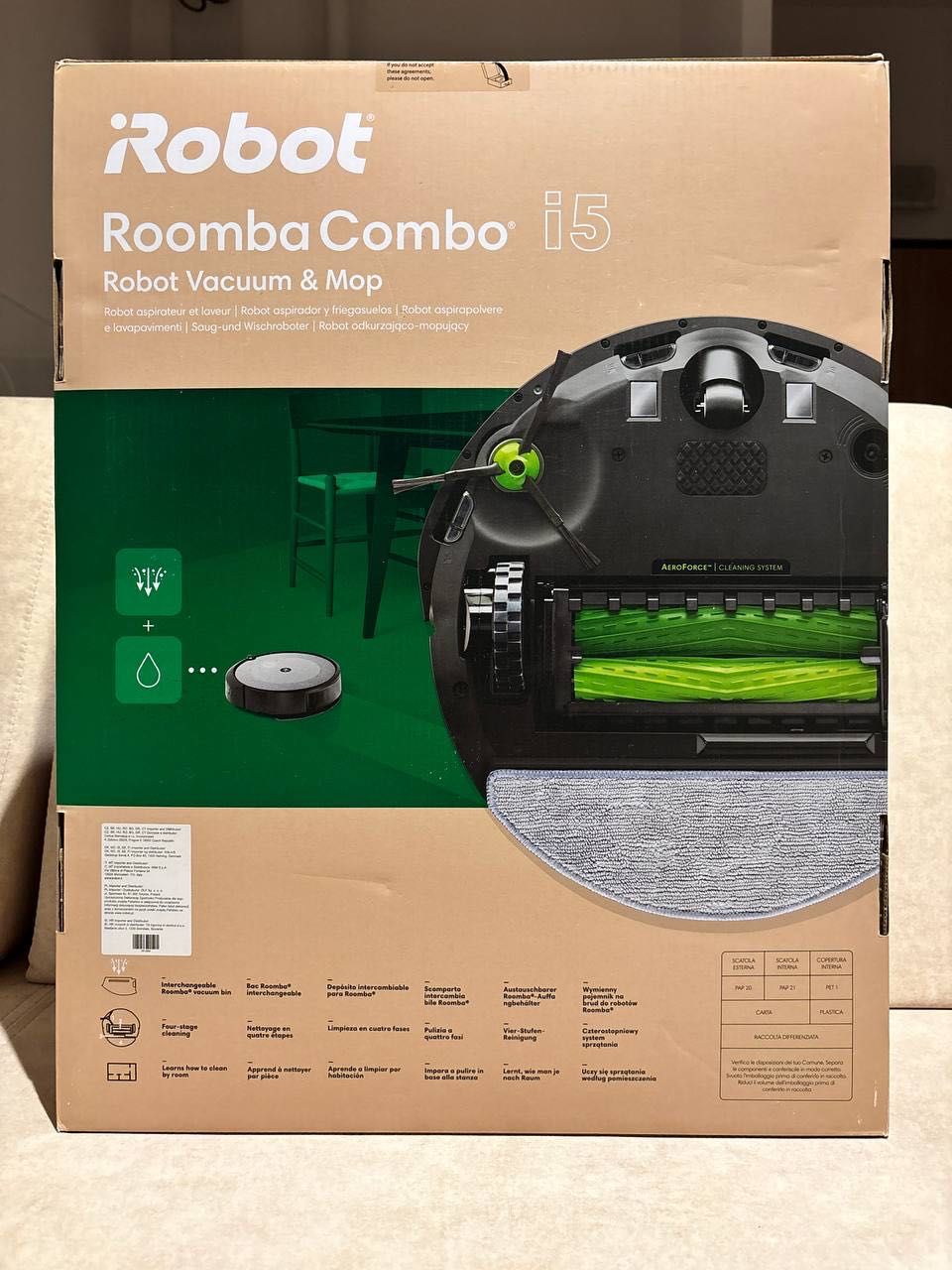 Robot Odkurzacz. Robot sprzątający IROBOT Roomba Combo i5