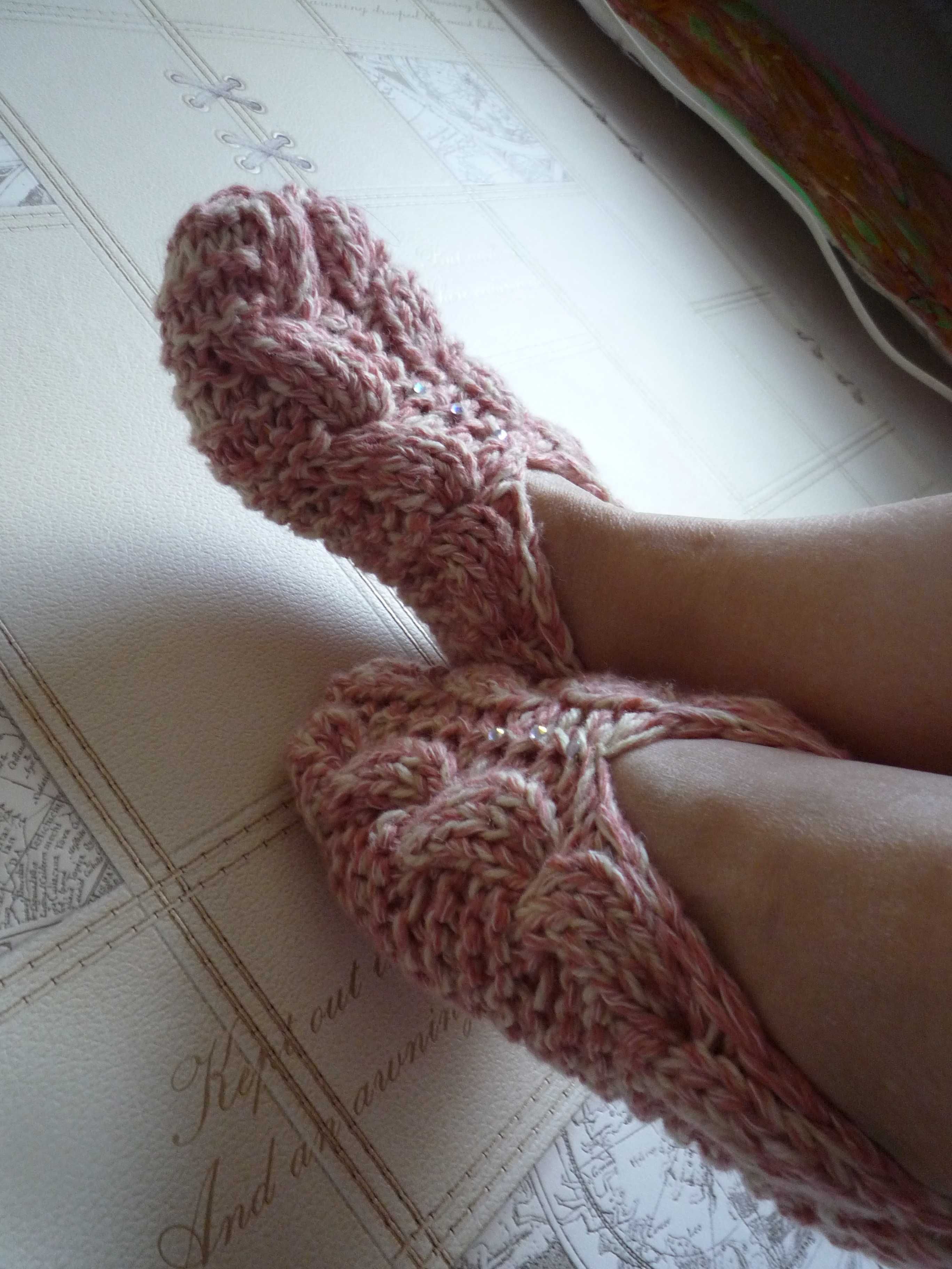 Handmade домашние тапочки следки носки шерстяные, ручная работа