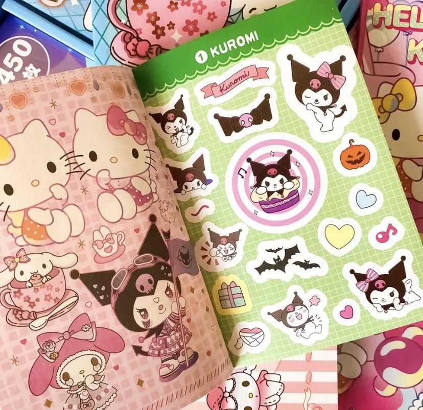 Книга с наклейками 450 шт cinnamoroll kitty новинка