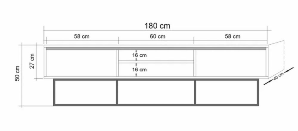 Szafka pod tv 180 cm