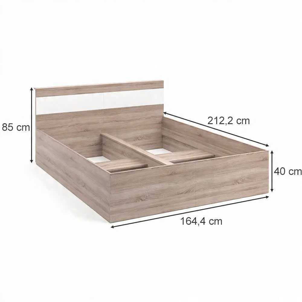 Łóżko podwójne  Vicco Adria 160x200 dąb/sonoma