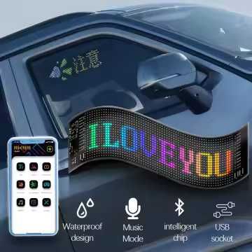 Дисплей лед екран панель LED Matrix реклама очі на стекло авто стрічка
