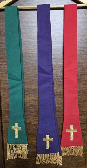 Stuła na krzyż trzy kolory
