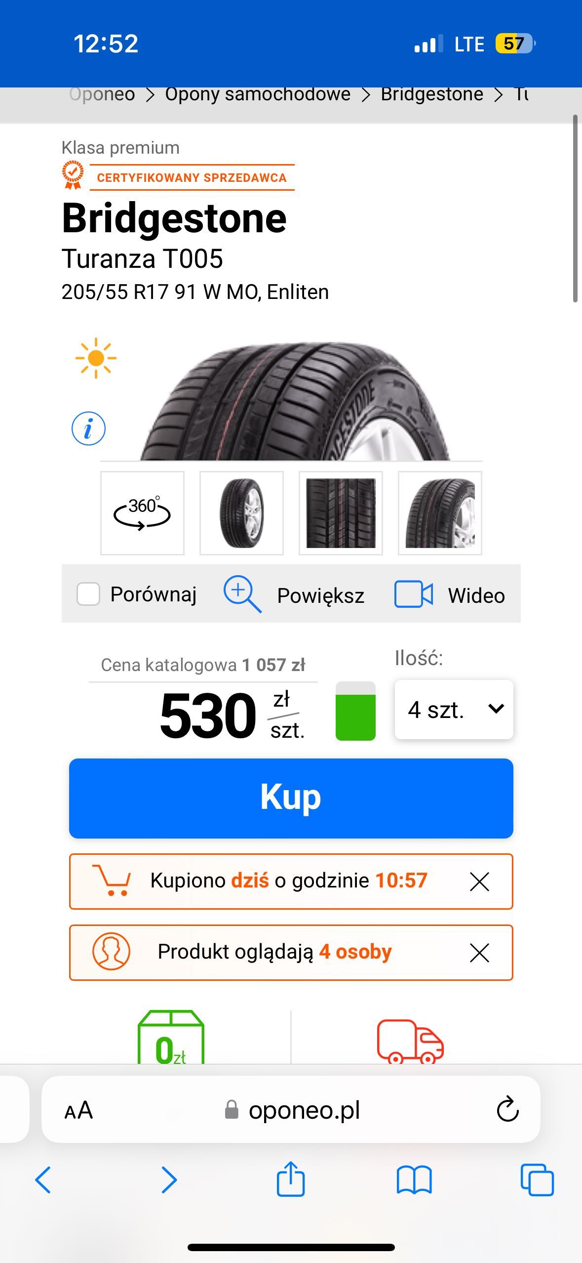 Opony letnie Bridgestone Turanza